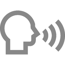 outline of featureless head with lines coming from mouth, this links to my blog's 'ramblings' tag